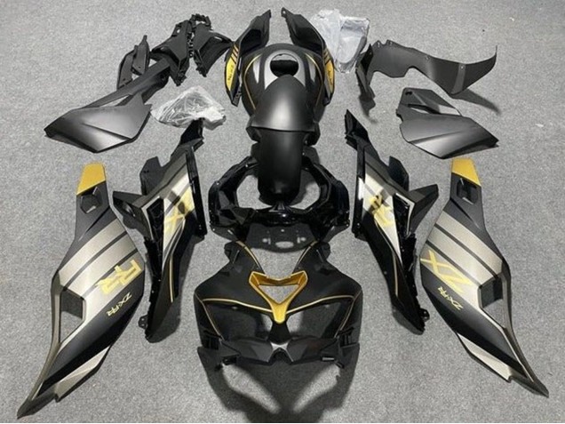 Kawasaki ZX4R ZX-4RR Motorrad Verkleidung 2019-2025 - Matt Schwarz Glanzendes Schwarz Grau Gold