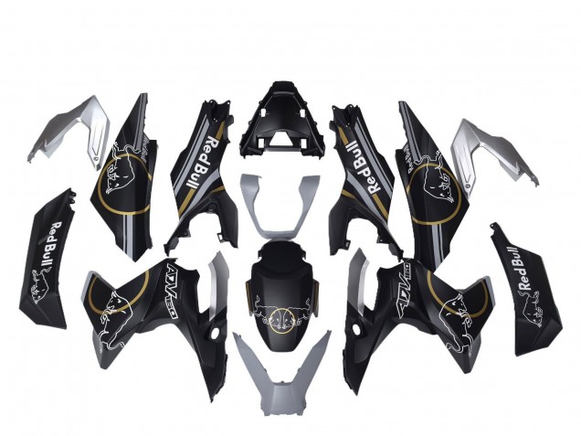Honda ADV160 Motorrad Verkleidung 2022-2024 - Matt Schwarz Gold Red Bull