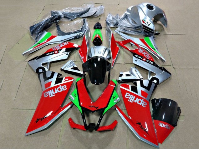 Aprilia RS4 50 125 Motorrad Verkleidung 2012-2018 - Silber Rot Grun Glanzendes Schwarz