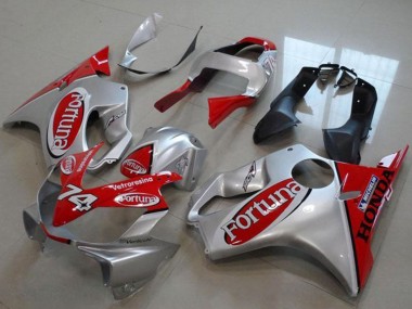 Honda VTR1000 Motorrad Verkleidung 2000-2006 - Silber Rot Fortuna 74
