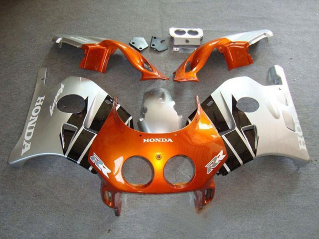 Honda CBR250RR MC22 Motorrad Verkleidung 1990-1998 - Silber Orange Glanzendes Schwarz