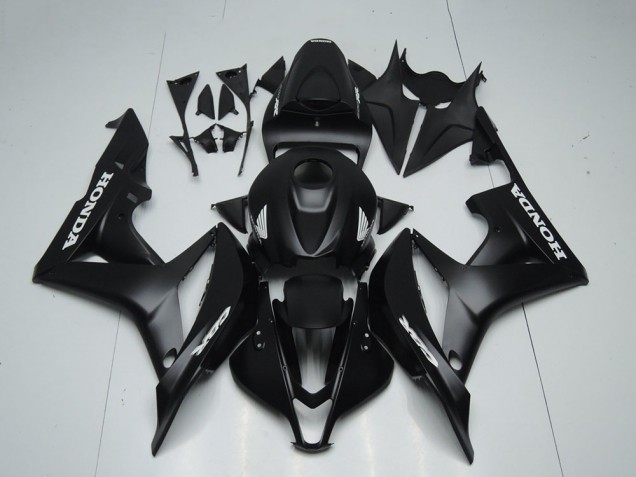 Honda CBR600RR Motorrad Verkleidung 2007-2008 - Matt Schwarz Weiss Aufkleber