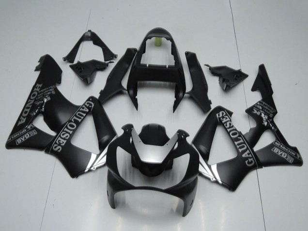 Honda CBR900RR 929 Motorrad Verkleidung 2000-2001 - Matt Schwarz Silber Cauloises