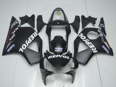 Honda CBR900RR 954 Motorrad Verkleidung 2002-2003 - Matt Schwarz Repsol