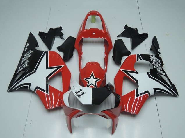 Honda CBR900RR 954 Motorrad Verkleidung 2002-2003 - Schwarz Rot Streifen