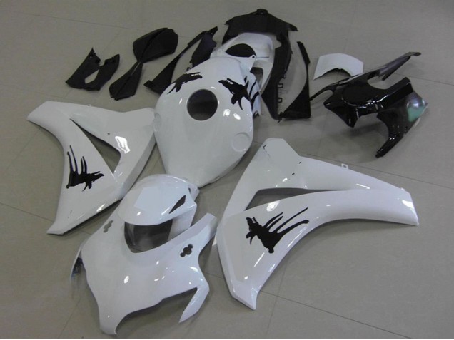 Honda CBR1000RR Motorrad Verkleidung 2008-2011 - Weiss Schwarz mit Special Aufkleber