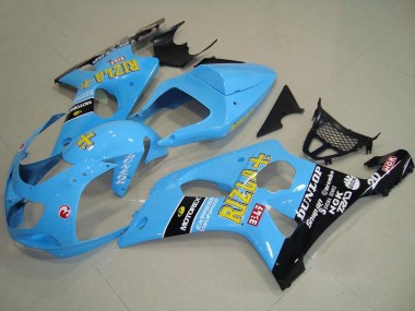 Suzuki GSXR 1000 Motorrad Verkleidung 2000-2002 - Hellblau Gelb Schwarz Rizla