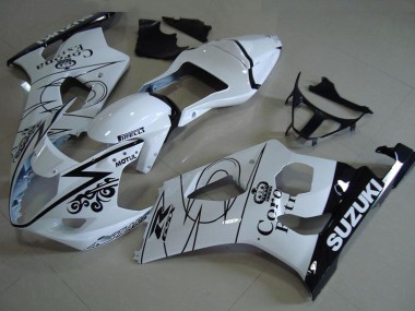 Suzuki GSXR 1000 Motorrad Verkleidung 2003-2004 - Weiss Schwarz Corona