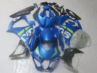 Suzuki GSXR 1000 Motorrad Verkleidung 2017-2024 - Blau Limetten Grun Weiss