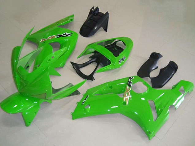 Kawasaki ZX6R Motorrad Verkleidung 2003-2004 - Grun