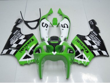 Kawasaki ZX7R Motorrad Verkleidung 1996-2003 - Grun Weiss Schwarz 5