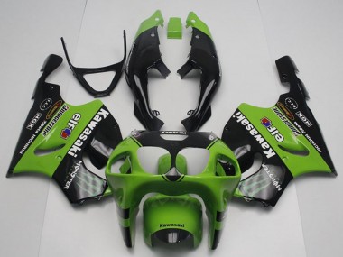 Kawasaki ZX7R Motorrad Verkleidung 1996-2003 - Grun Glanzendes Schwarz Monster Elf