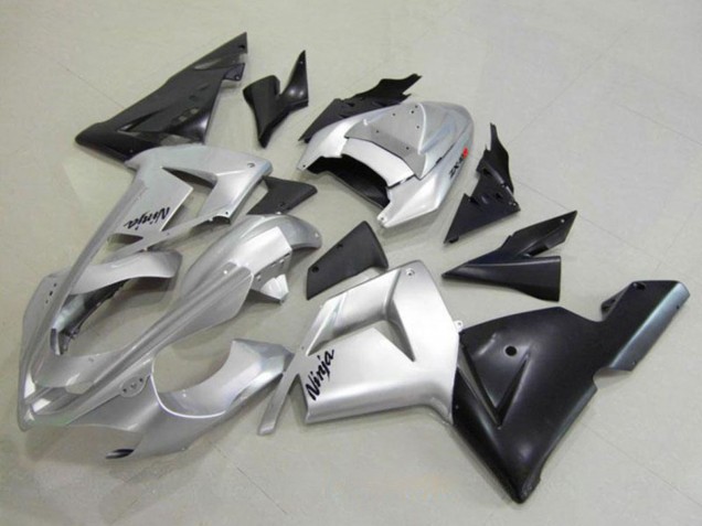 Kawasaki ZX10R Motorrad Verkleidung 2004-2005 - Silber Schwarz Ninja