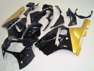 Kawasaki ZX12R Motorrad Verkleidung 2000-2001 - Glanzendes Schwarz Gold