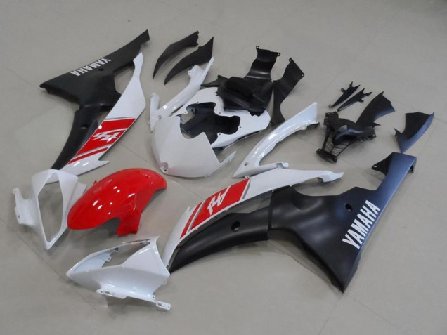 Yamaha YZF R6 Motorrad Verkleidung Kit 2008-2016 - Weiss Rot Matt Schwarz