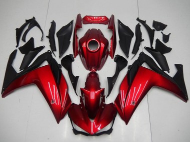 Yamaha YZF R3 Motorrad Verkleidung 2015-2018 - Rot Matt Schwarz