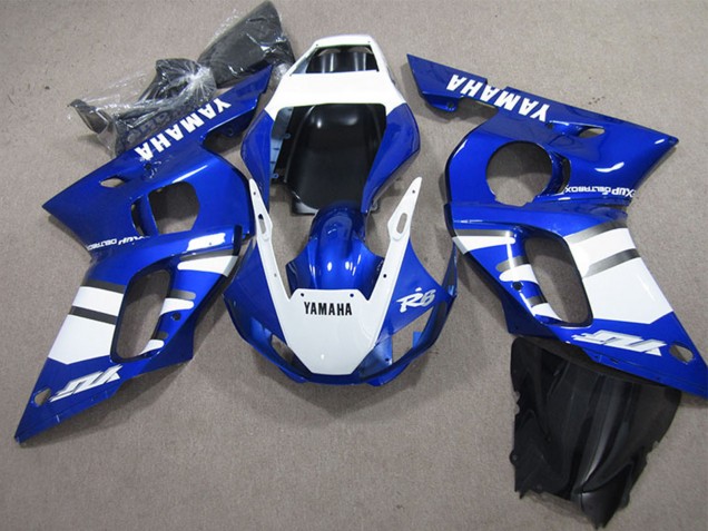 Yamaha YZF R6 Motorrad Verkleidung 1998-2002 - Weiss Blau
