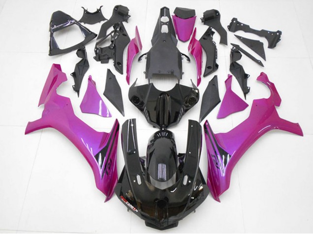 Yamaha YZF R1 Motorrad Verkleidung 2015-2019 - Glanzendes Schwarz Rosa