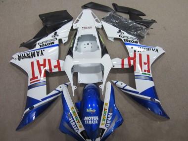 Yamaha YZF R1 Motorrad Verkleidung 2004-2006 - Weiss Blau Rot Fiat Motul