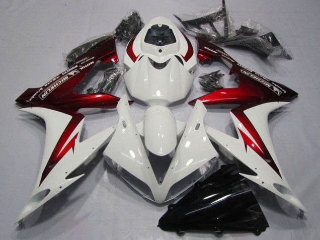Yamaha YZF R1 Motorrad Verkleidung 2004-2006 - Weiss Rot Michelin