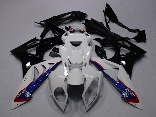 BMW S1000RR Motorrad Verkleidung 2009-2014 - Weiss Blau Glanzendes Schwarz