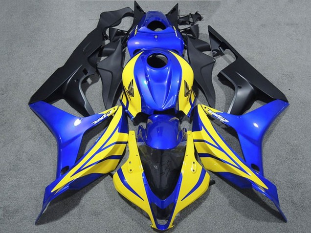 Honda CBR600RR Motorrad Verkleidung 2007-2008 - Blau Gelb Matt Schwarz