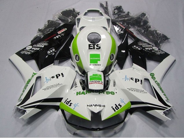 Honda CBR600RR Motorrad Verkleidung 2013-2023 - Weiss Grun Glanzendes Schwarz Hannspree ETS