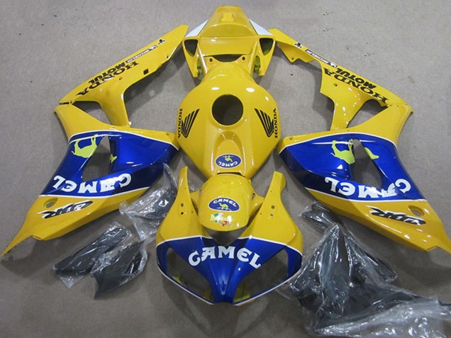 Honda CBR1000RR Motorrad Verkleidung 2006-2007 - Gelb Blau Kamel