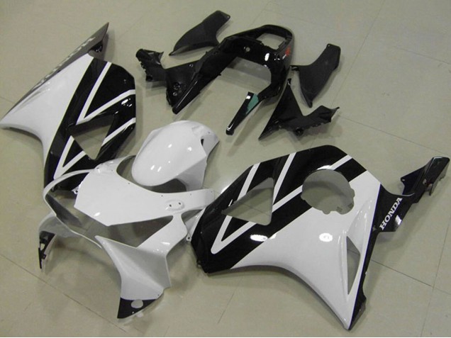 Honda CBR900RR 954 Motorrad Verkleidung 2002-2003 - Weiss Glanzendes Schwarz