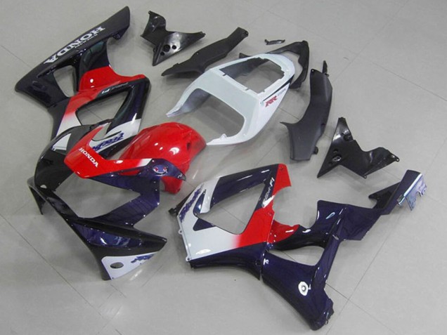 Honda CBR900RR 929 Motorrad Verkleidung 2000-2001 - Weiss Rot Dunkel Blau