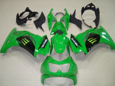 Kawasaki ZX250R Motorrad Verkleidung 2008-2012 - Grun Schwarz Monster