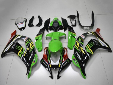 Kawasaki ZX10R Motorrad Verkleidung 2016-2020 - Grun Gelb Rot Weiss Schwarz Monster