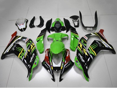 Kawasaki ZX10R Motorrad Verkleidung 2016-2020 - Grun Gelb Rot Weiss Schwarz Monster