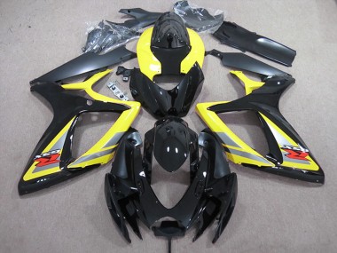 Suzuki GSXR 600 Motorrad Verkleidung 2006-2007 - Gelb Grau Schwarz