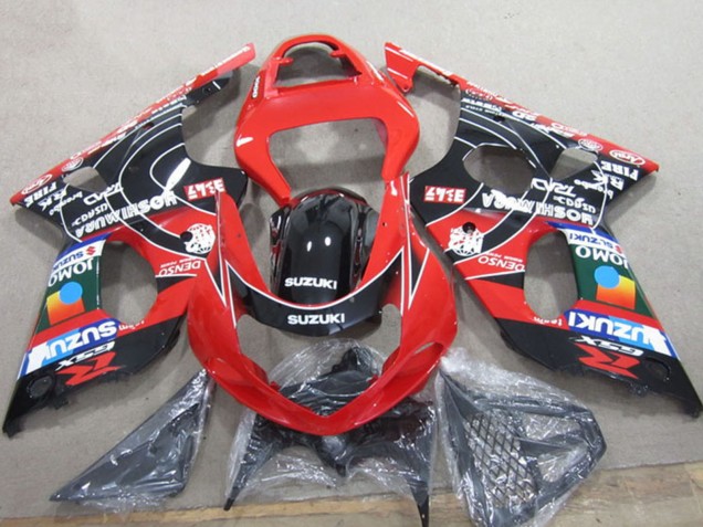 Suzuki GSXR 1000 Motorrad Verkleidung 2000-2002 - Rot Schwarz Blau Denso
