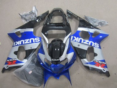 Suzuki GSXR 1000 Motorrad Verkleidung 2000-2002 - Blau Silber Schwarz Rot Weiss Aufkleber