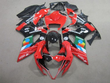 Suzuki GSXR 1000 Motorrad Verkleidung 2005-2006 - Rot Schwarz Blau Weiss Grun