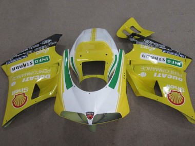 Ducati 748 Motorrad Verkleidung 1993-2005 - Gelb Weiss Grun Shell Info Strrda