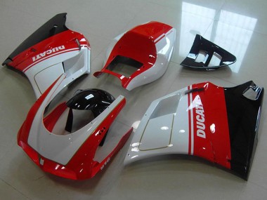 Ducati 916 Motorrad Verkleidung 1993-2005 - Weiss Rot Glanzendes Schwarz