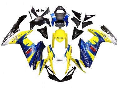 Suzuki GSXR 600/750 Motorrad Verkleidung 2011-2024 - Gelb Blau Weiss Schwarz Corona Extra Alstare