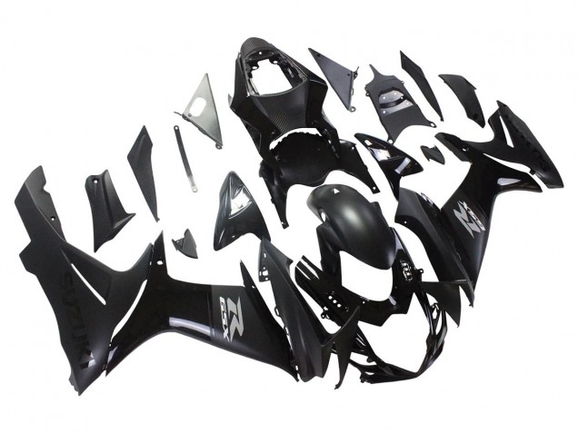 Suzuki GSXR 600/750 Motorrad Verkleidung 2011-2024 - Matt Schwarz Glanzendes Schwarz