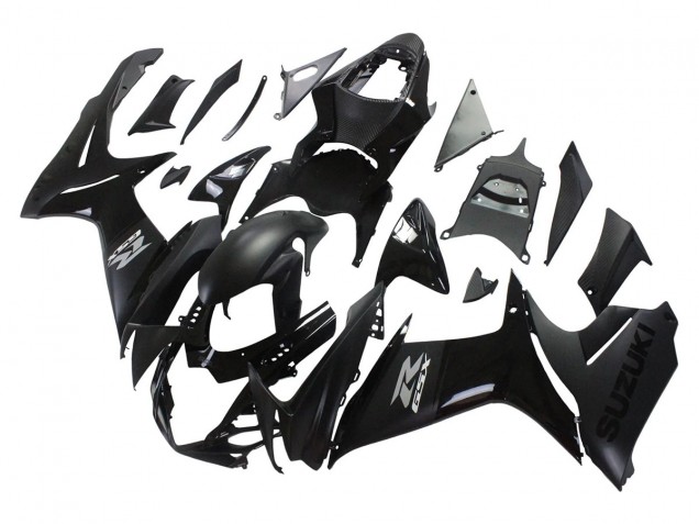 Suzuki GSXR 600/750 Motorrad Verkleidung 2011-2024 - Matt Schwarz Glanzendes Schwarz
