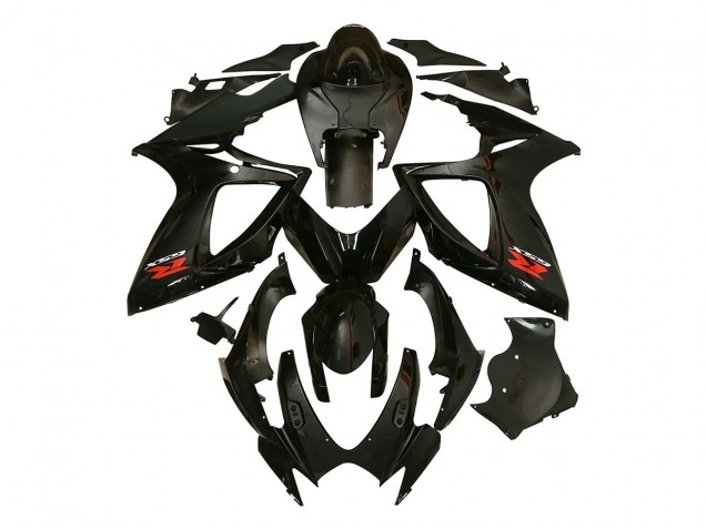 Suzuki GSXR 600/750 Motorrad Verkleidung 2006-2007 - Glanzendes Schwarz