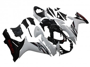 Suzuki GSXR 600/750 Motorrad Verkleidung 2011-2024 - Weiss Glanzendes Schwarz