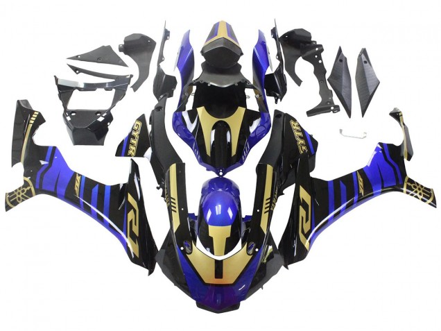 Yamaha YZF R1 Motorrad Verkleidung 2015-2019 - Blau Gold Schwarz