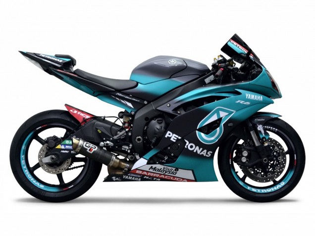 Yamaha YZF R6 Motorrad Verkleidung 2008-2016 - Hellgrun Weiss Schwarz Petronas
