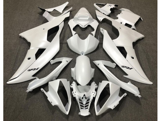 Matt Weiß 2008-2016 Yamaha R6 Motorrad Verkleidungen Matt Weiß 2008-2016 Yamaha R6 Motorrad Verkleidungen