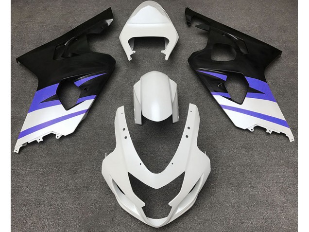 Matt Weiß & Blau 2004-2005 Suzuki GSXR 600-750 Motorrad Verkleidungen Matt Weiß & Blau 2004-2005 Suzuki GSXR 600-750 Motorrad Verkleidungen