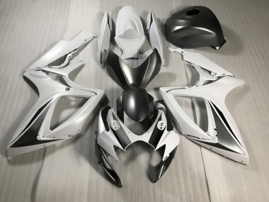 Matt Weiß & Grau 2006-2007 Suzuki GSXR 600-750 Motorrad Verkleidungen