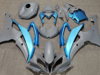 Matt Grau & Himmelblau 2008-2016 Yamaha R6 Motorrad Verkleidungen